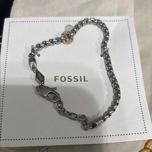 Fossil Metallic Chain Bracelet